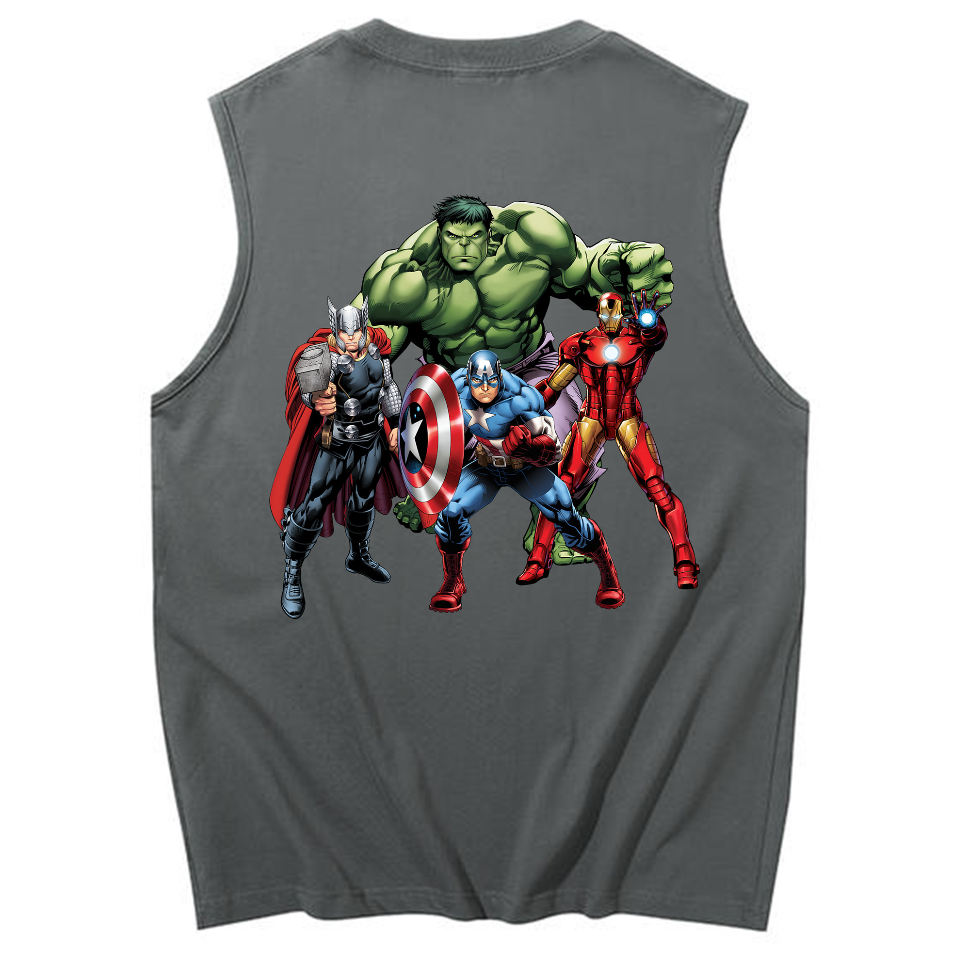 （画像用） アベンジャーズ The Avengers コットン100％タンクトップ（背面プリント）